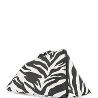 The Attico Black And White Zebra Print Calfskin Clutch Bag With Zip