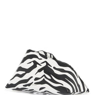 The Attico Black And White Zebra Print Calfskin Clutch Bag With Zip