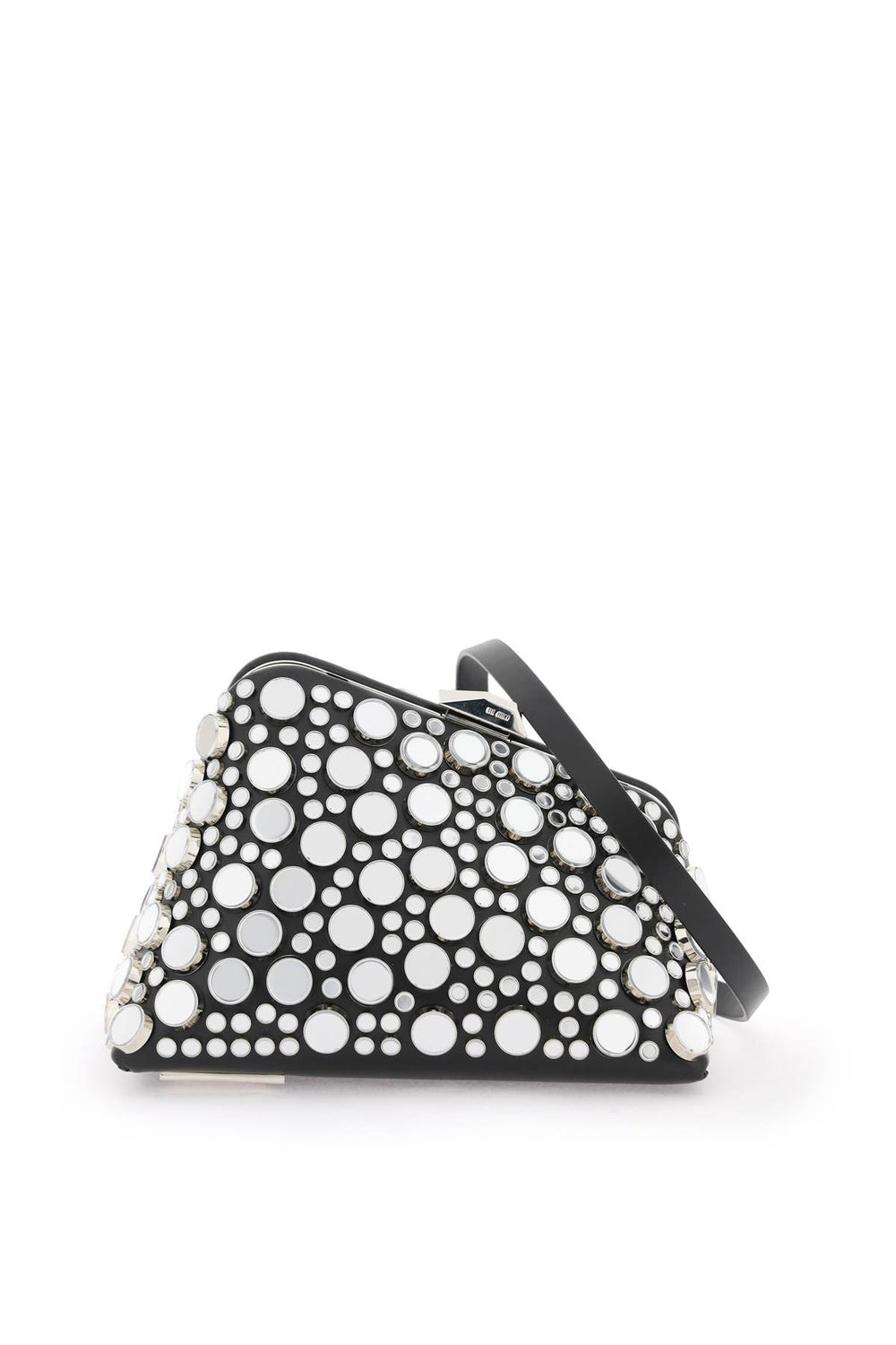 The Attico Mini Midnight Clutch With Mirrored Studs