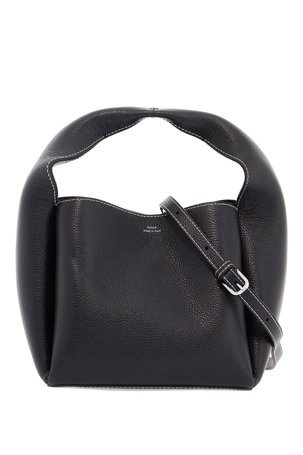 Toteme Black Leather Bucket Bag