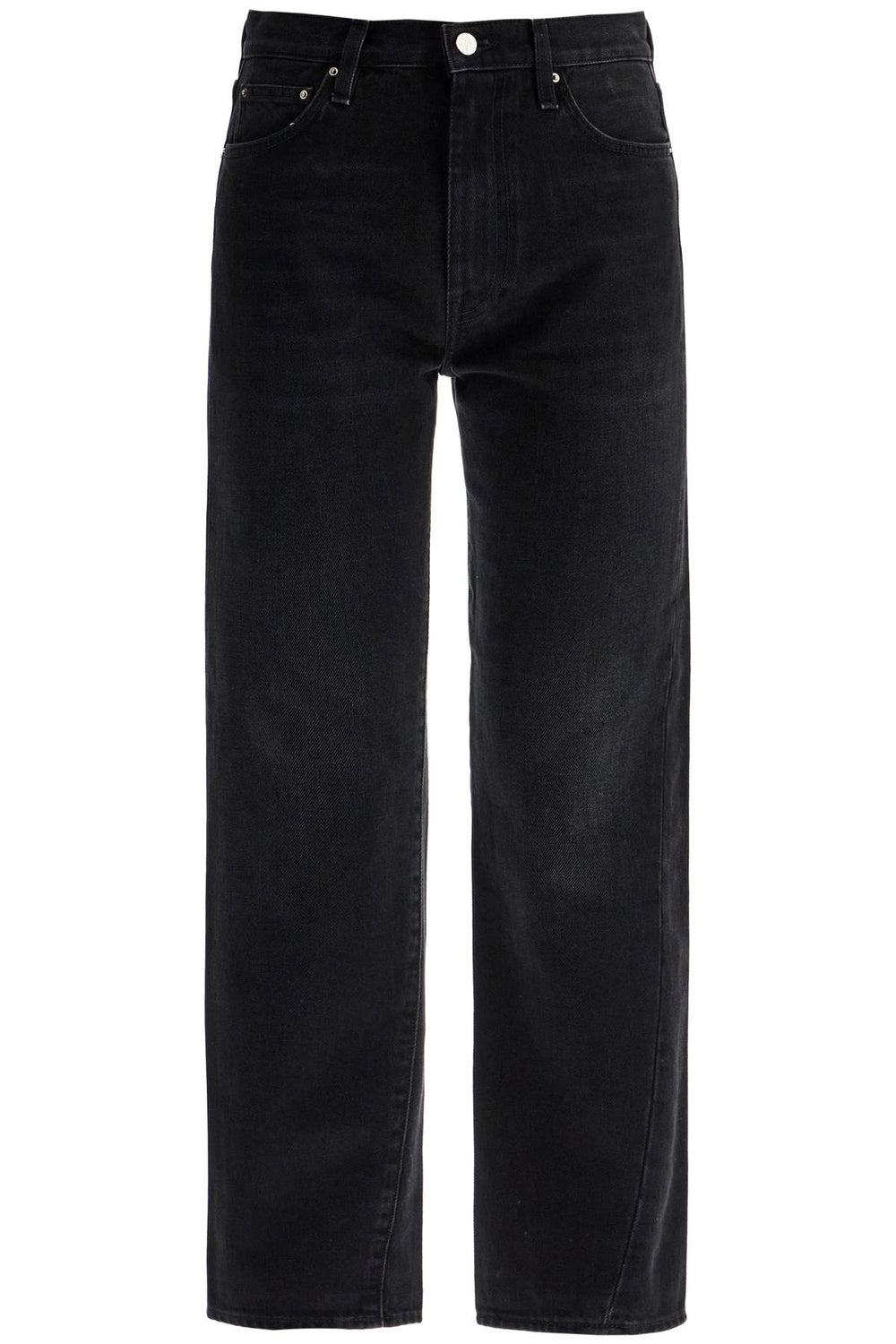 Toteme Faded Black Organic Cotton Jeans With Twisted Seams