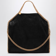 Stella McCartney Black/gold Falabella Fold Over Bag