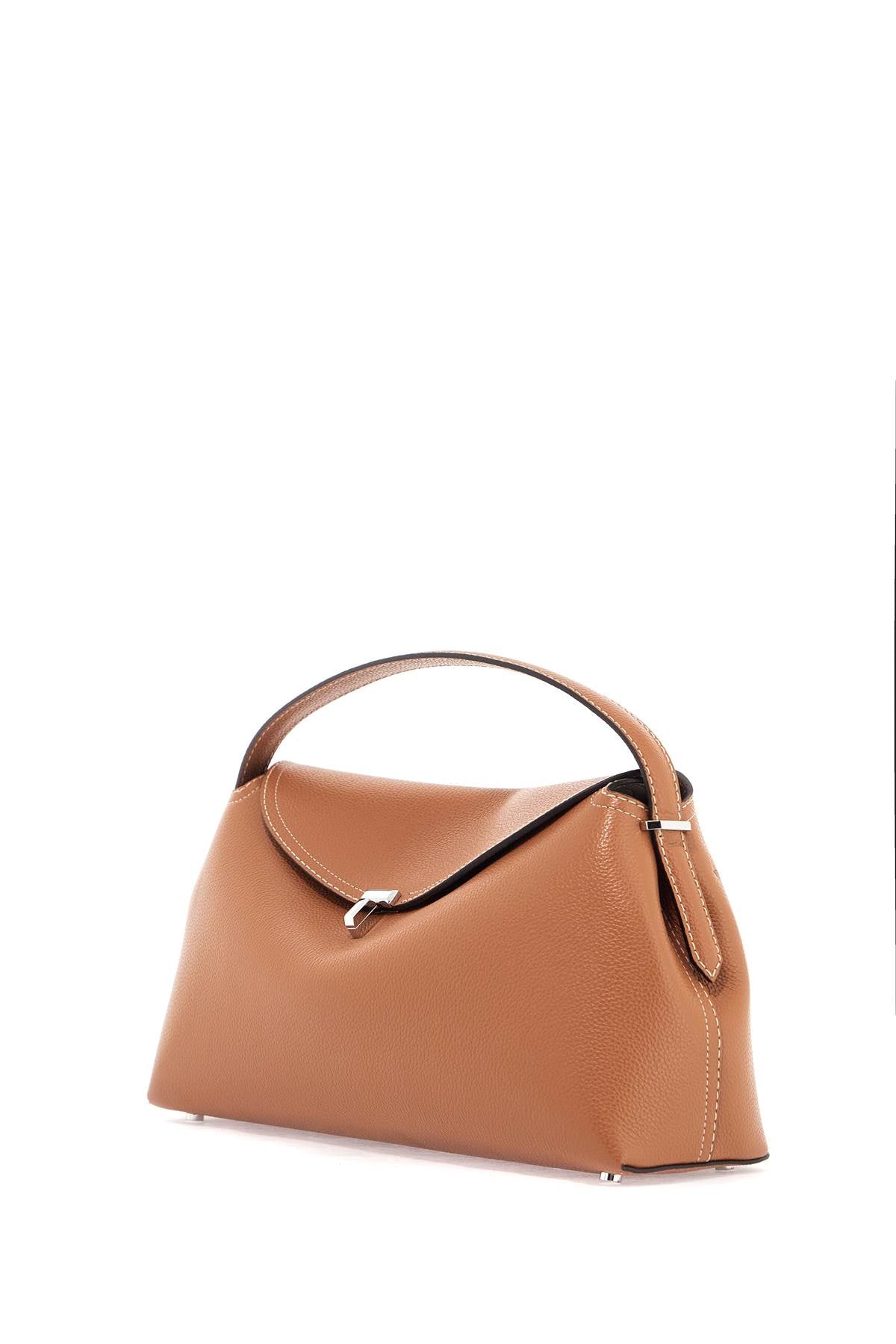 Toteme Tan Leather Bag With Top Handle And Shoulder Strap