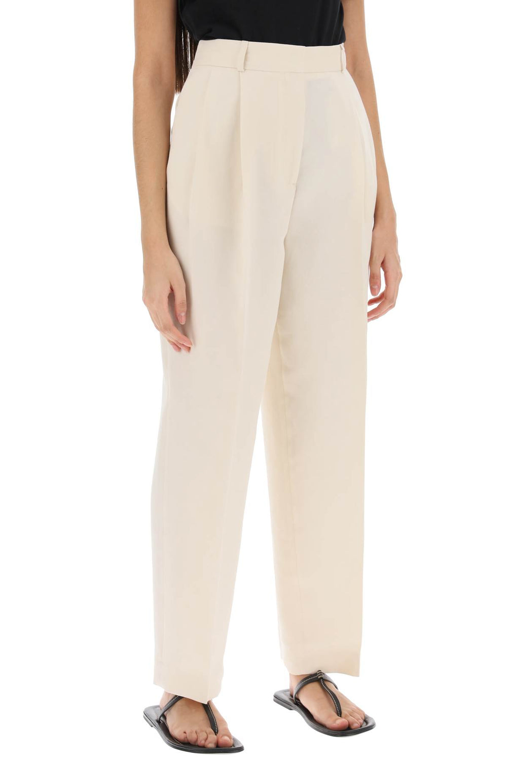 Toteme Double-pleated Viscose Trousers