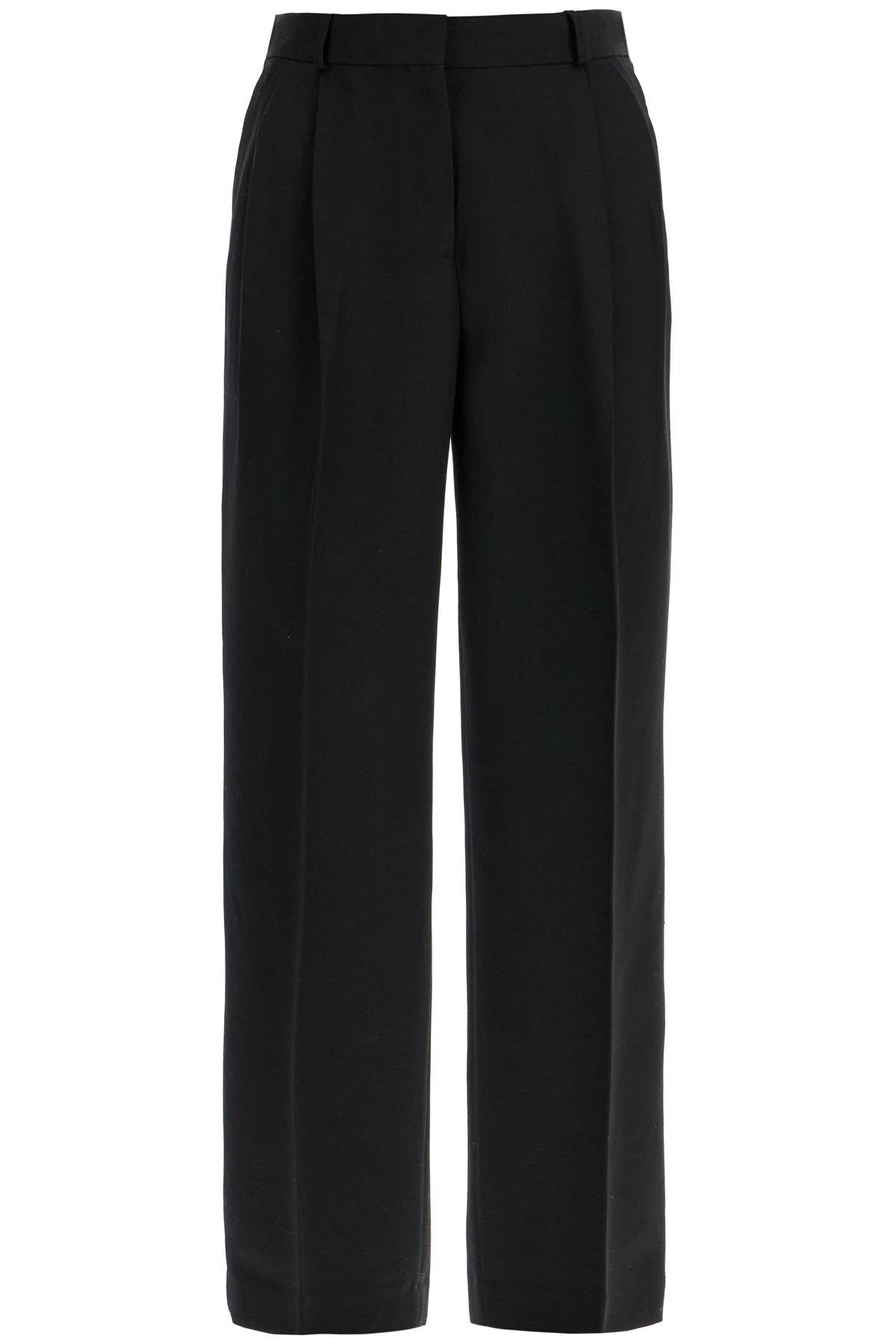 Toteme Tailored High-Waisted Wide-Leg Pants Black