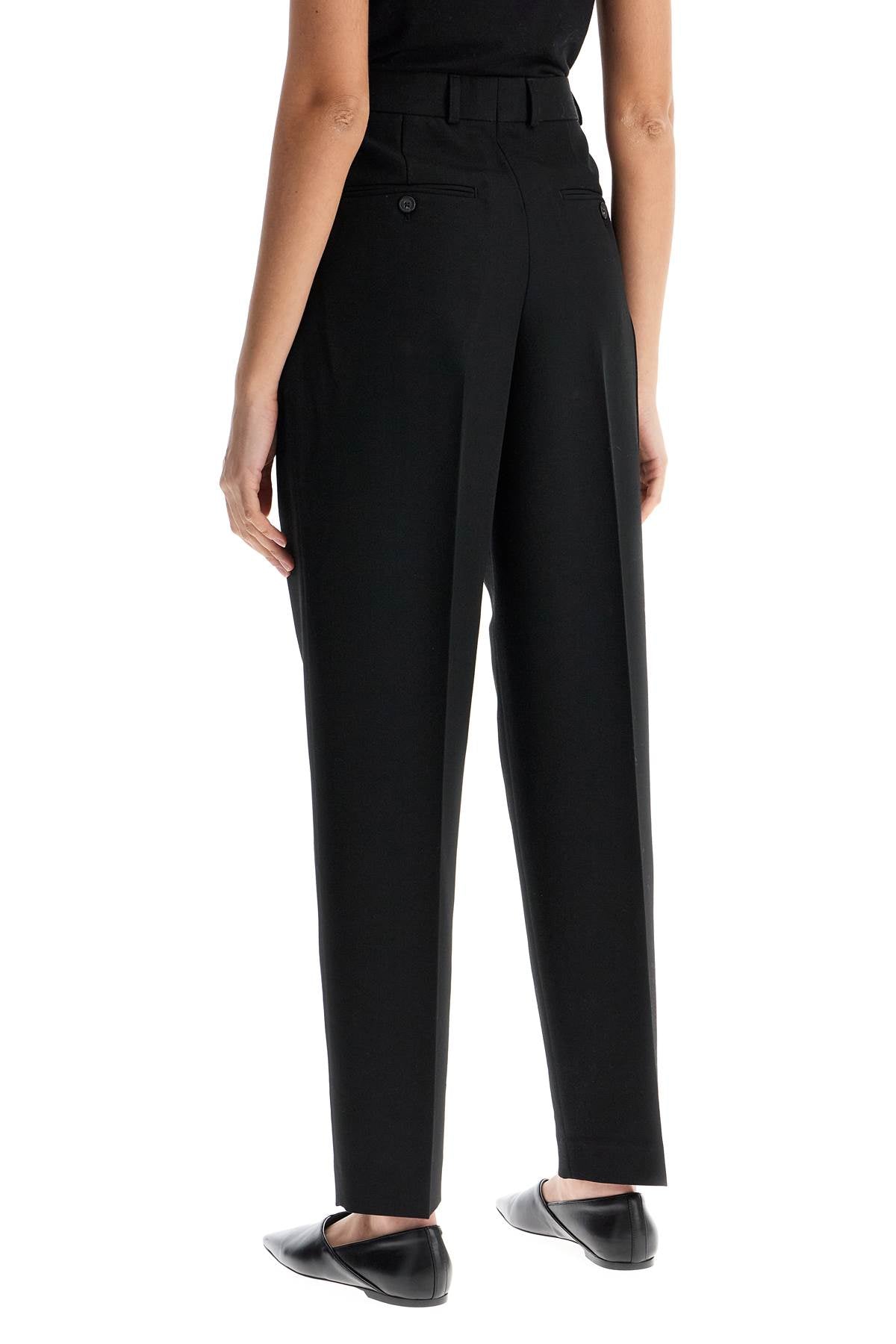 Toteme Tailored High-Waisted Wide-Leg Pants Black