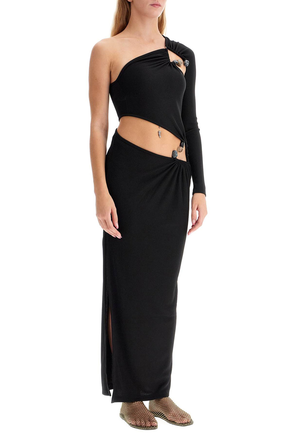 Christopher Esber One-Shoulder Cut-Out Long Dress