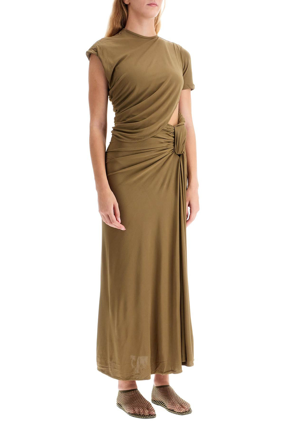 Christopher Esber Twisted Lever Jersey Long Dress