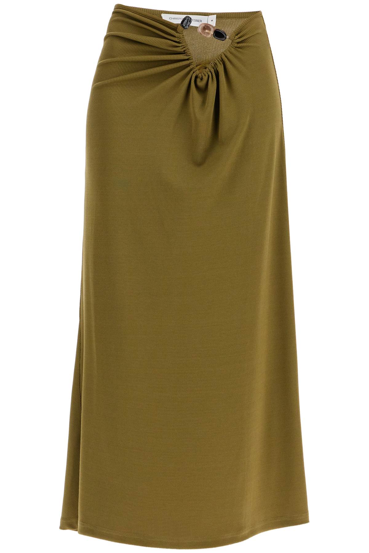 Christopher Esber Stone Embellished Long Skirt