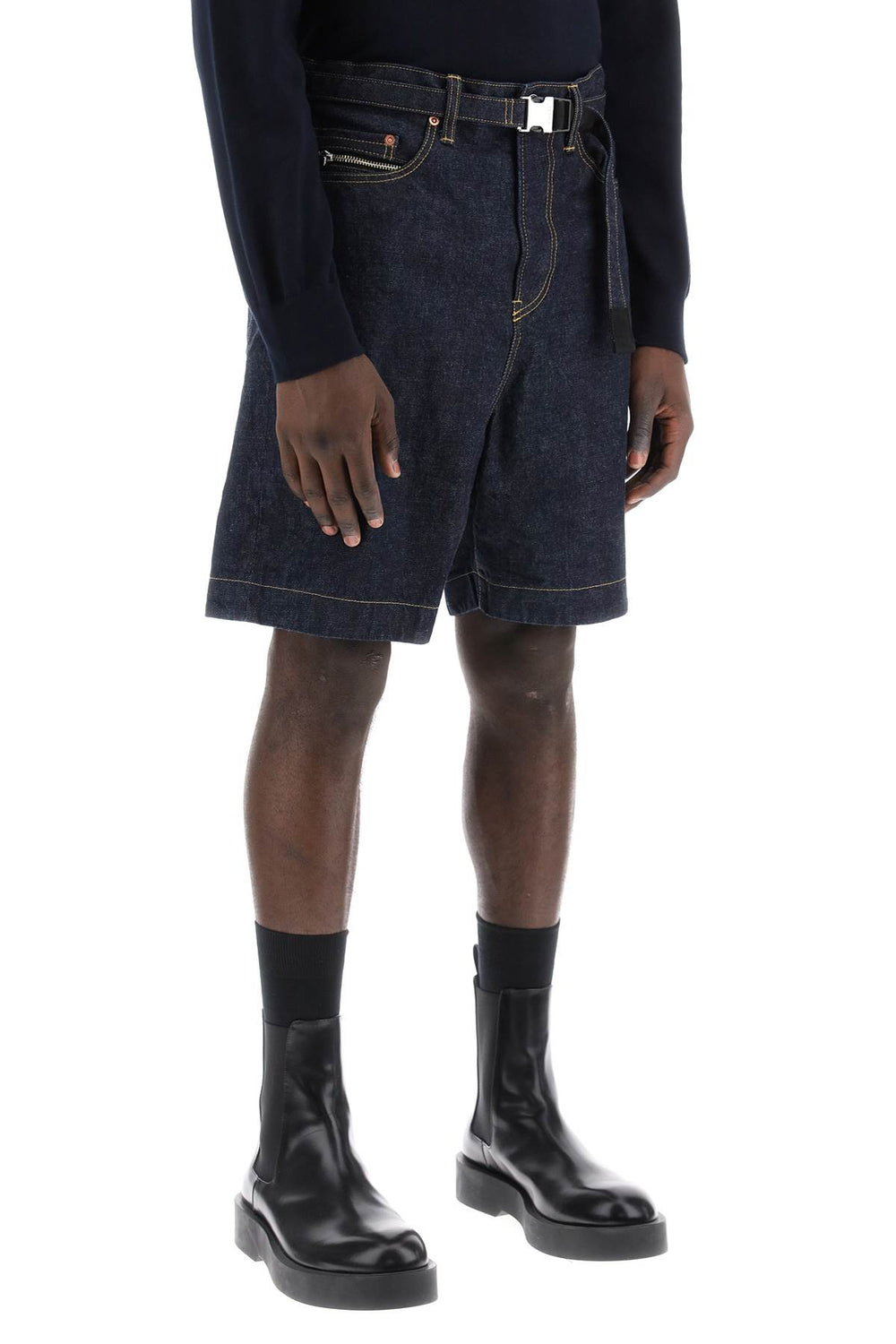 Sacai Denim Bermuda Shorts