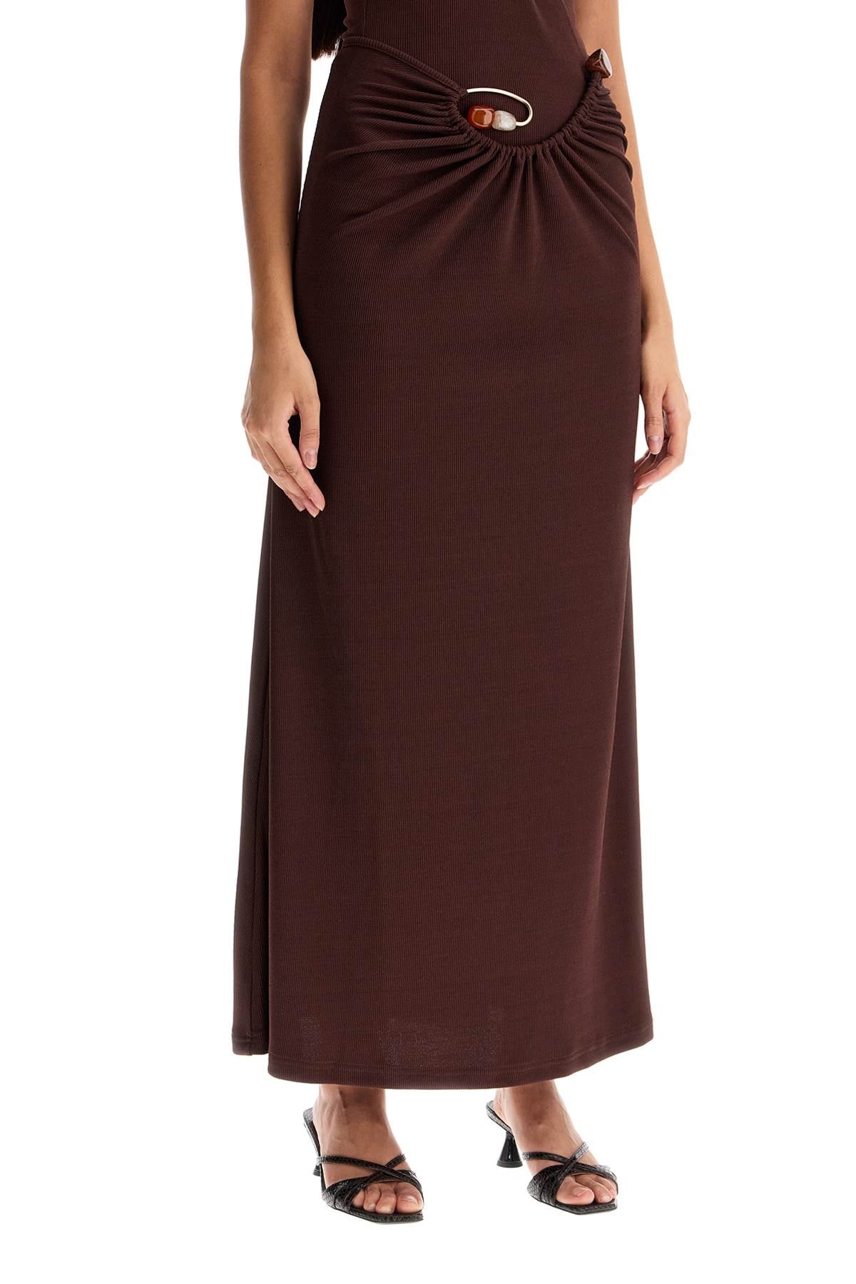 Christopher Esber Stone Embellished Long Skirt