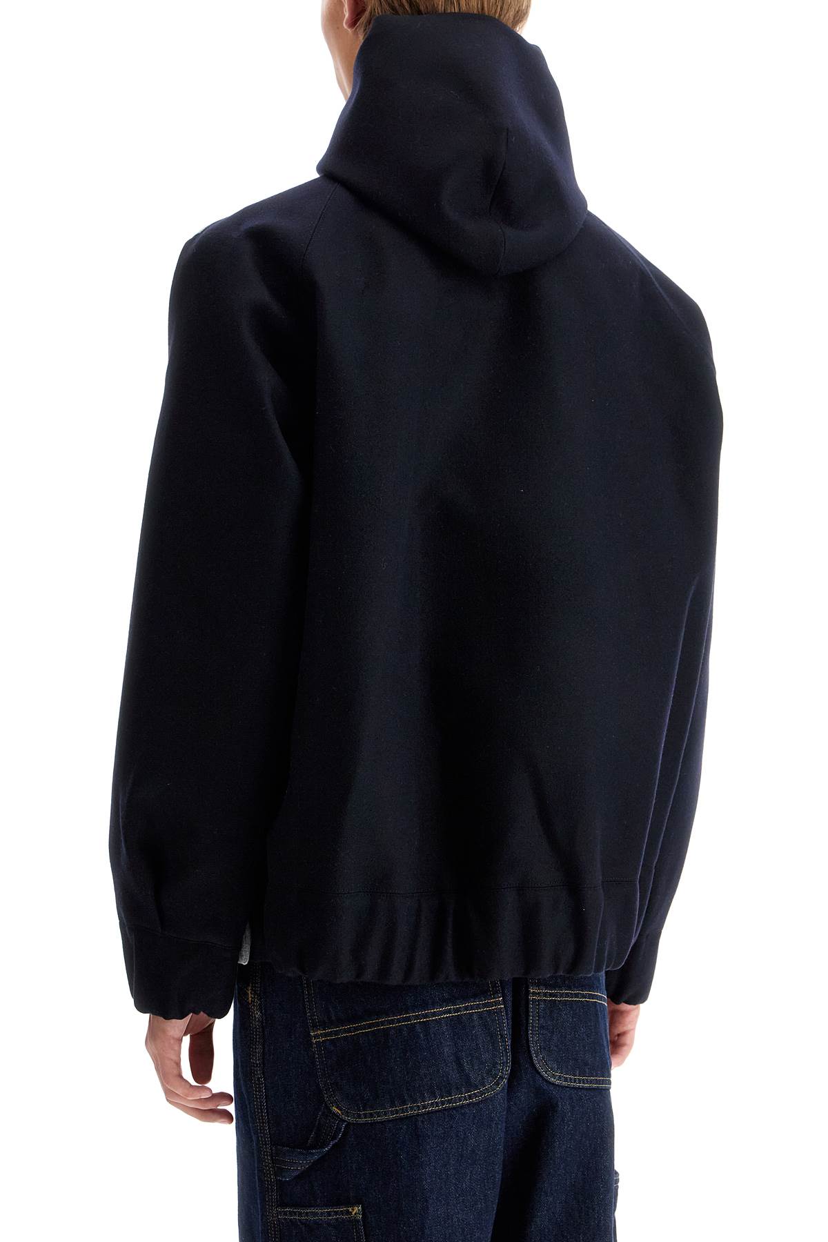 Sacai Bicolor Full Zip Hooded Sweatshirt