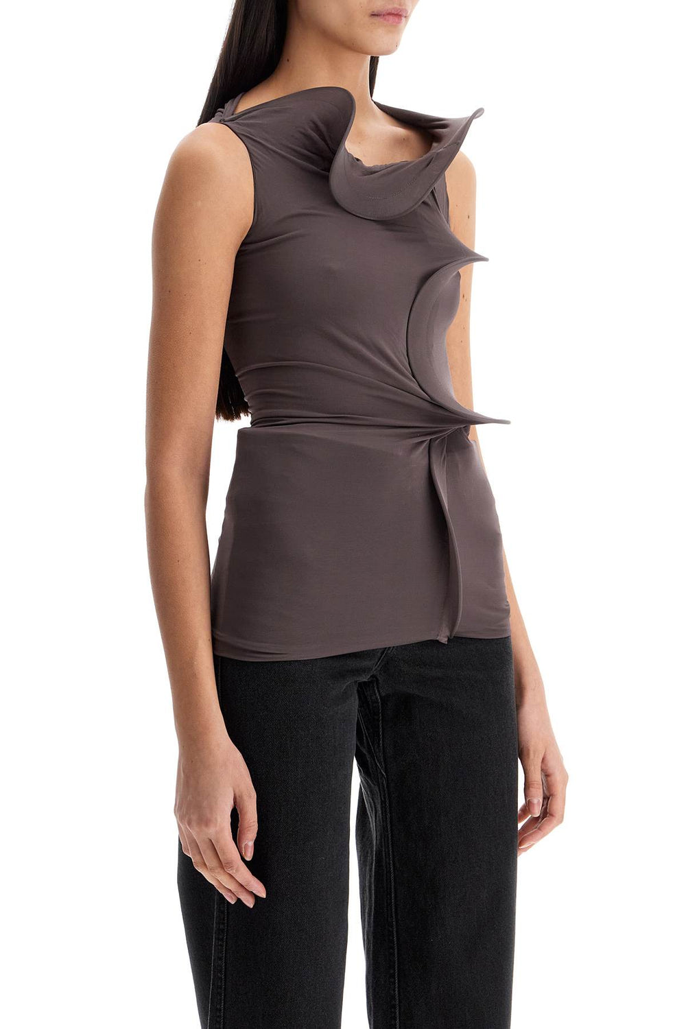 Christopher Esber Smoke Gray Viscose Tank Top