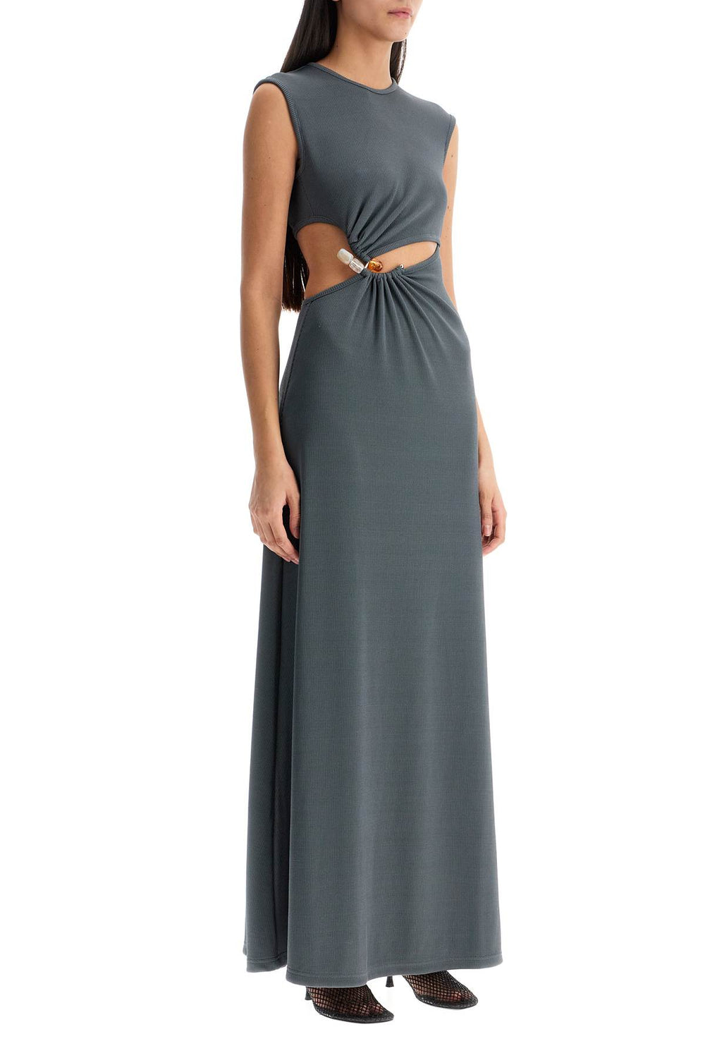 Christopher Esber Stretch Knit Cut-Out Long Dress