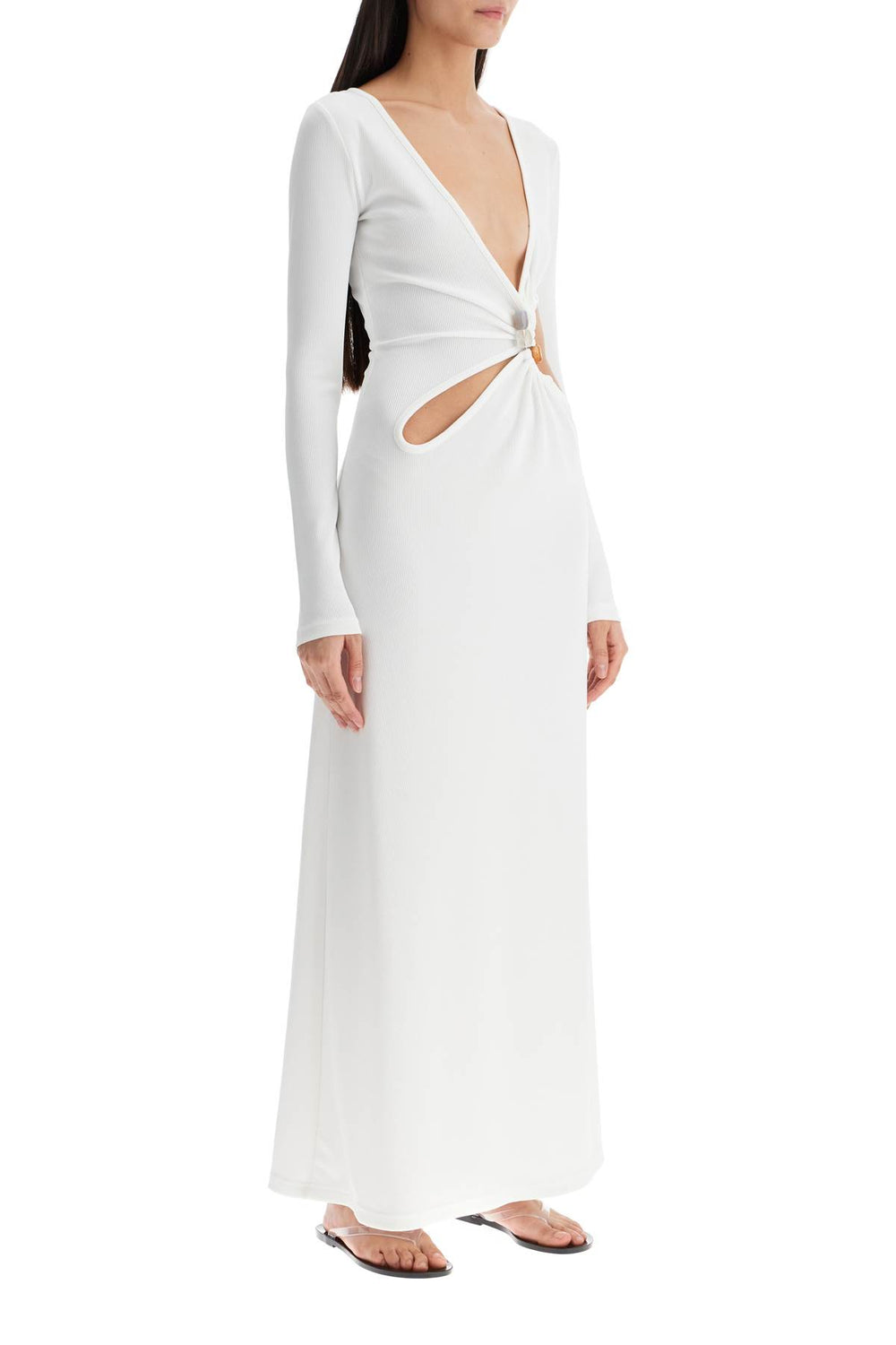 Christopher Esber Natural Stone Cut-Out Long Dress