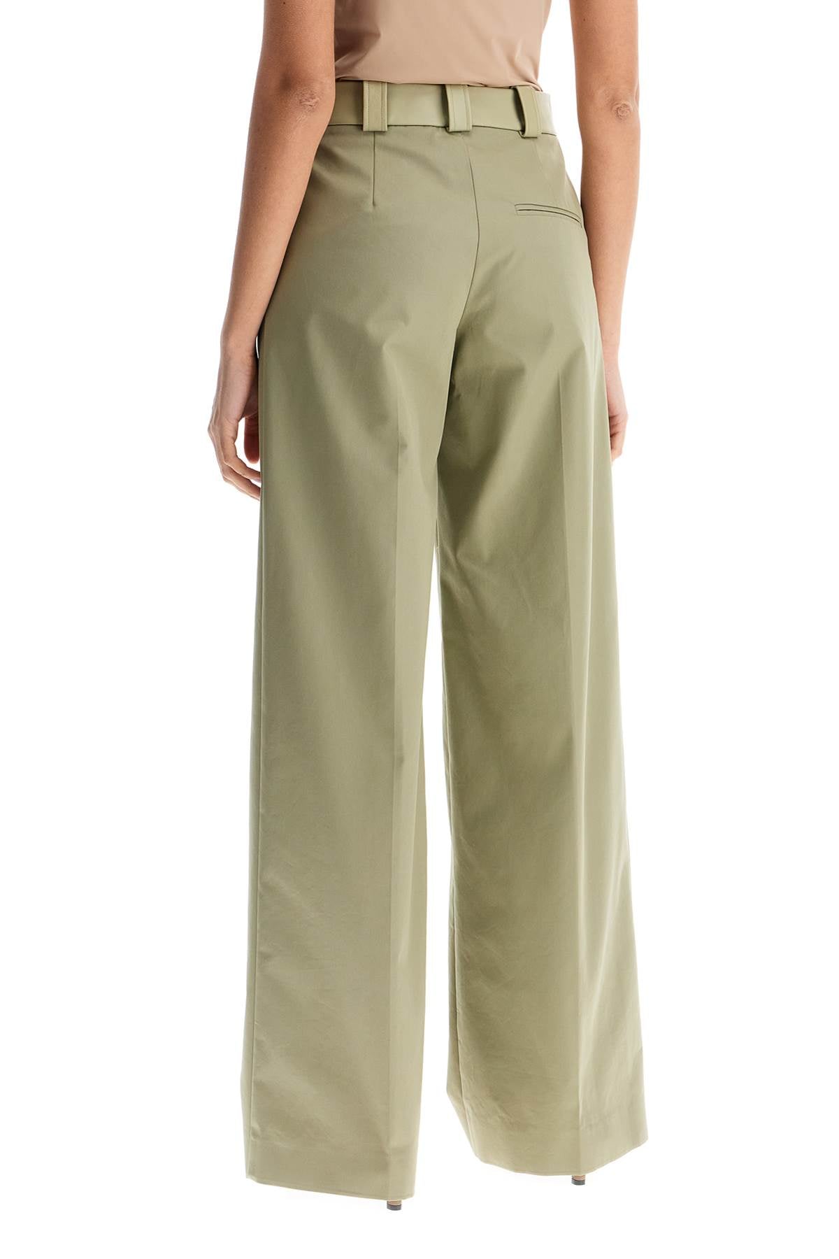 Christopher Esber Wide Leg Green Linseed Cotton Pants