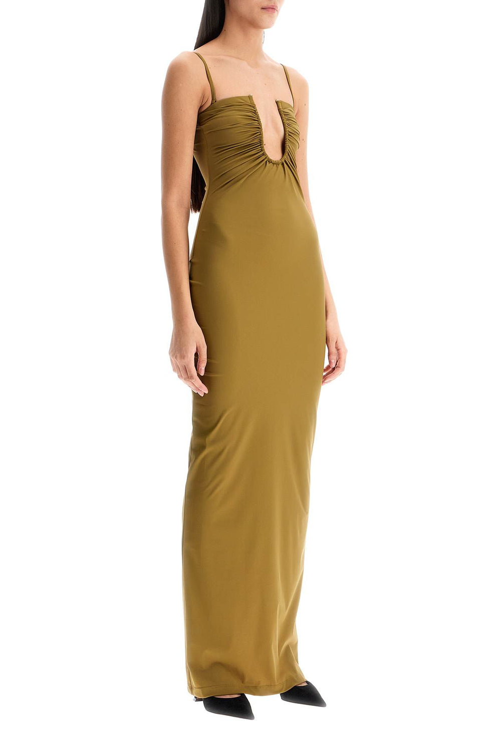 Christopher Esber Arced Ruched Maxi Dress