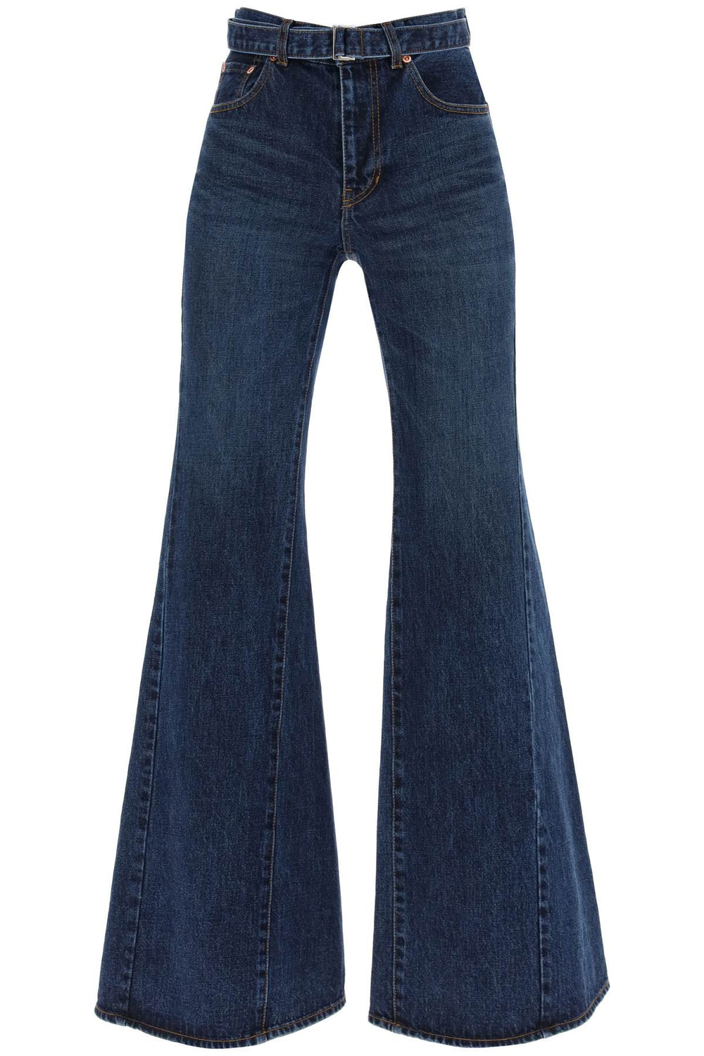 Sacai Belted Boot Cut Jeans