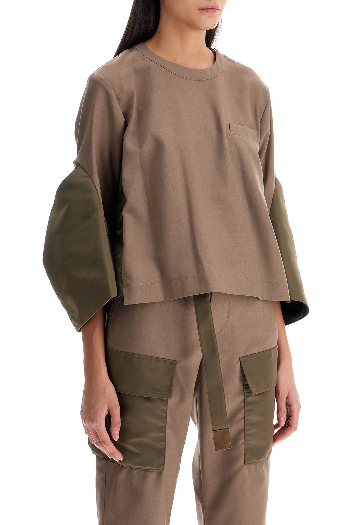 Sacai Top With Two-materials