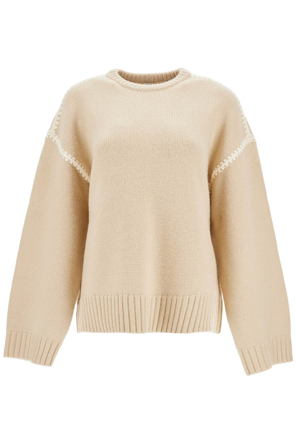 Toteme Light Beige Wool And Cashmere Sweater