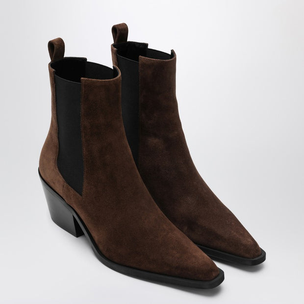A.EMERY The Leo Ankle Boots In Cognac Suede