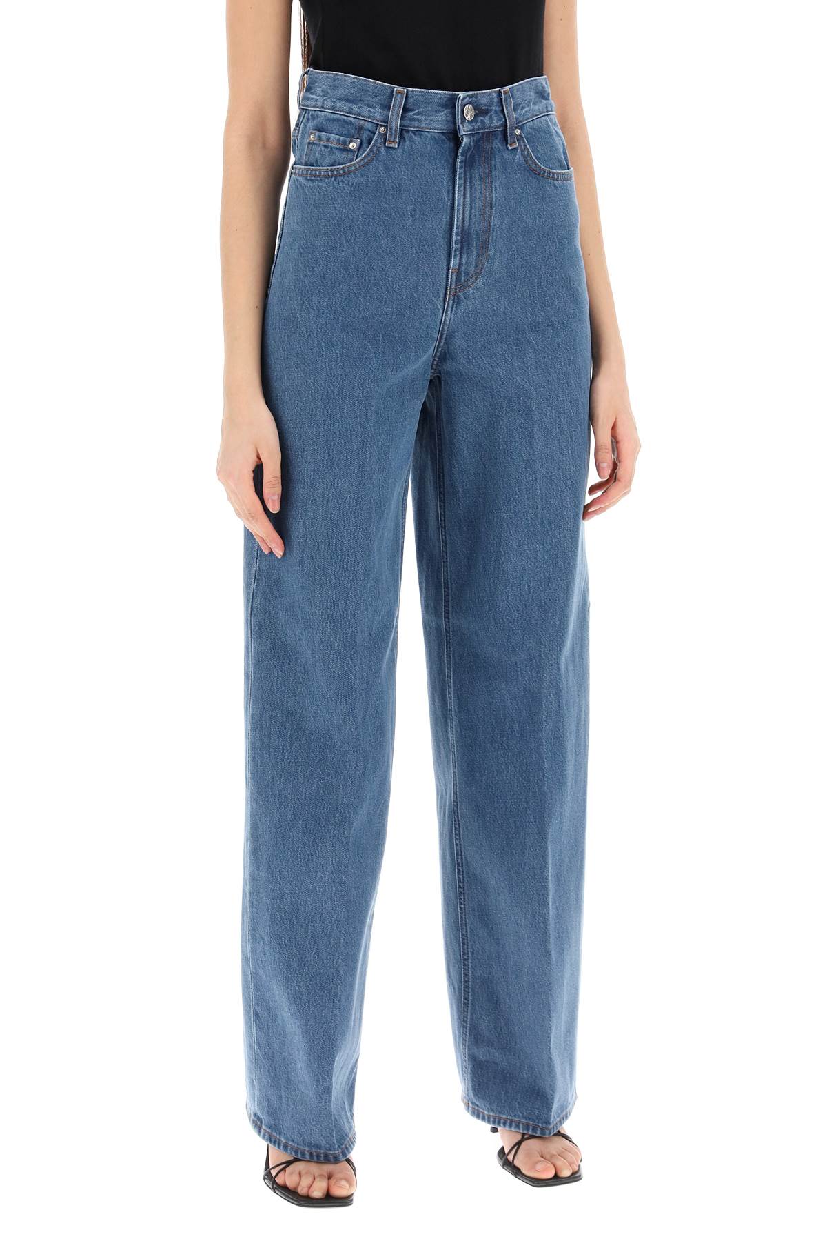 Toteme Wide Leg Jeans In Organic Cotton