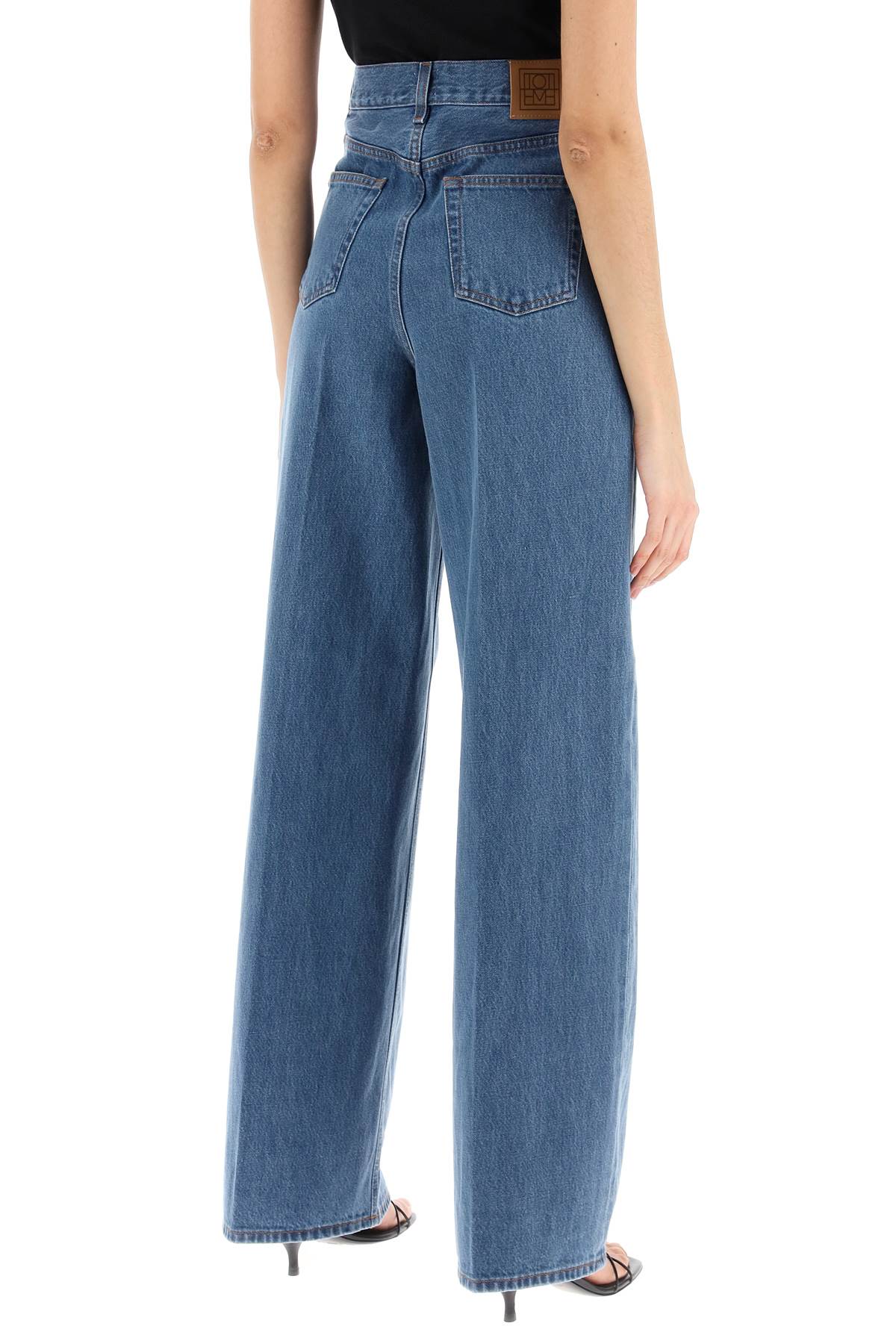 Toteme Wide Leg Jeans In Organic Cotton