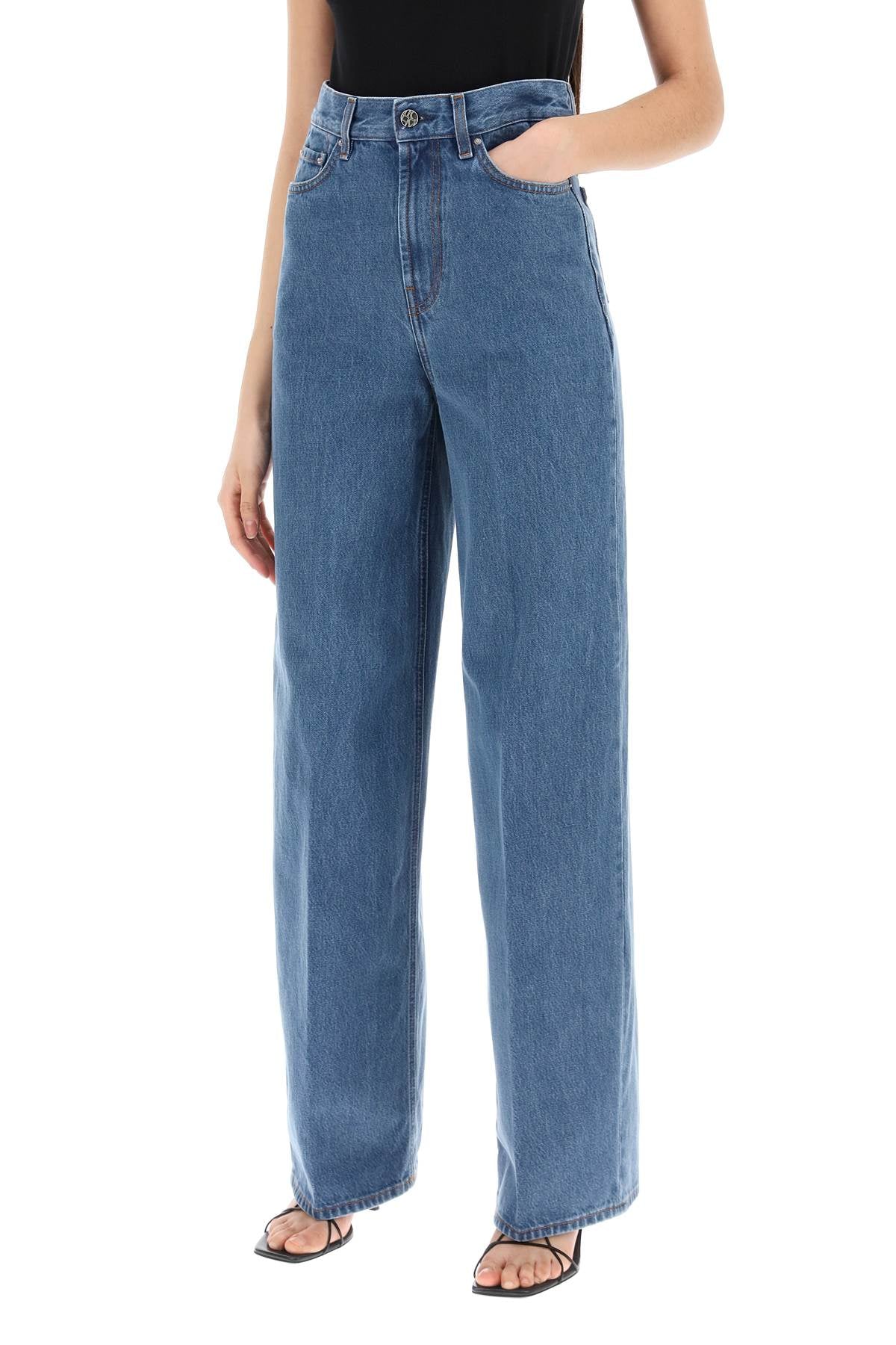 Toteme Wide Leg Jeans In Organic Cotton