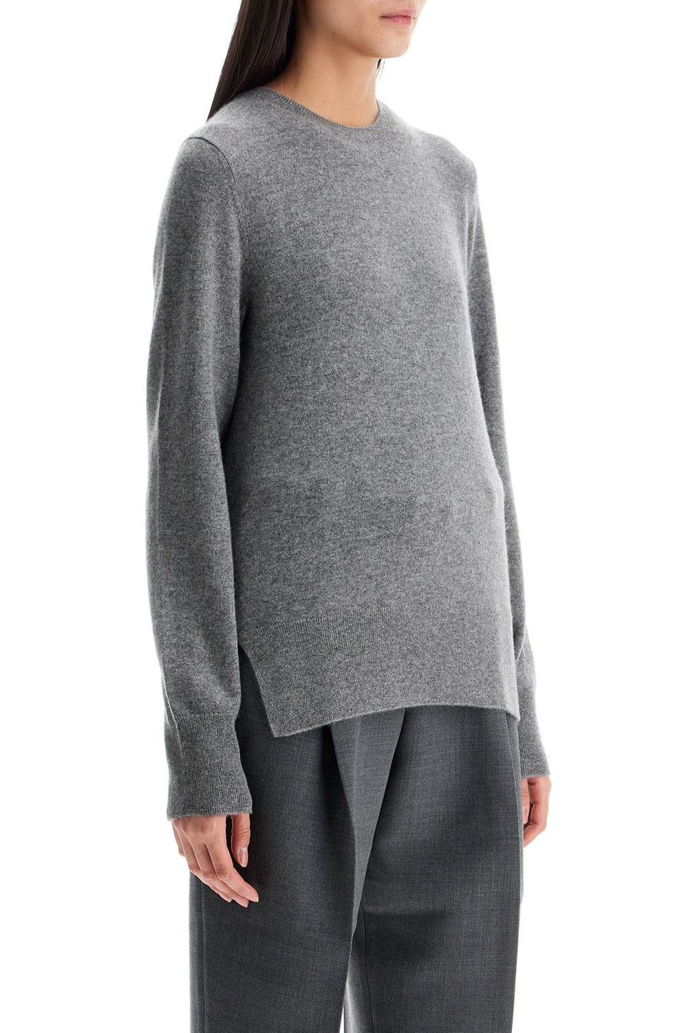 Toteme Grey Mélange Cashmere Sweater