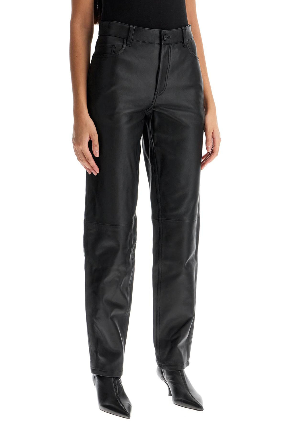 Toteme Five-Pocket Leather Pants