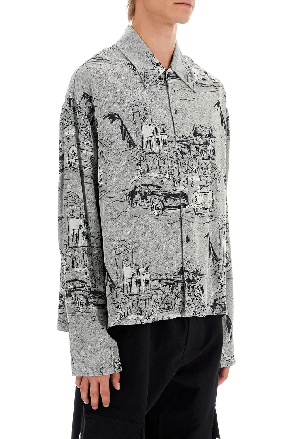 Jacquemus The Short Shirt With Auto Capri Print