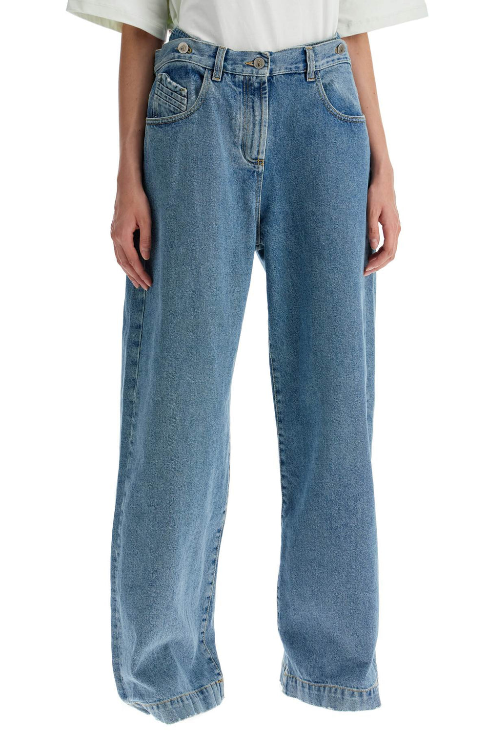 The Attico Layered Baggy Long Jeans