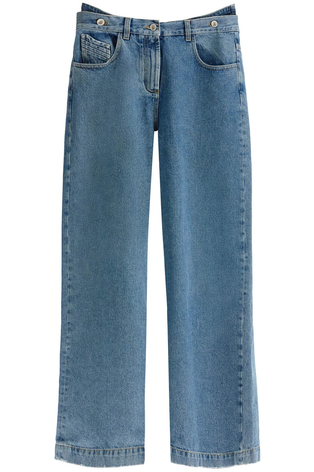 The Attico Layered Baggy Long Jeans