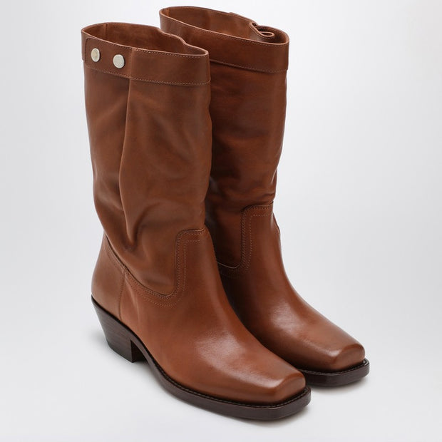ISABEL MARANT Ademe Havana Leather Biker Boots