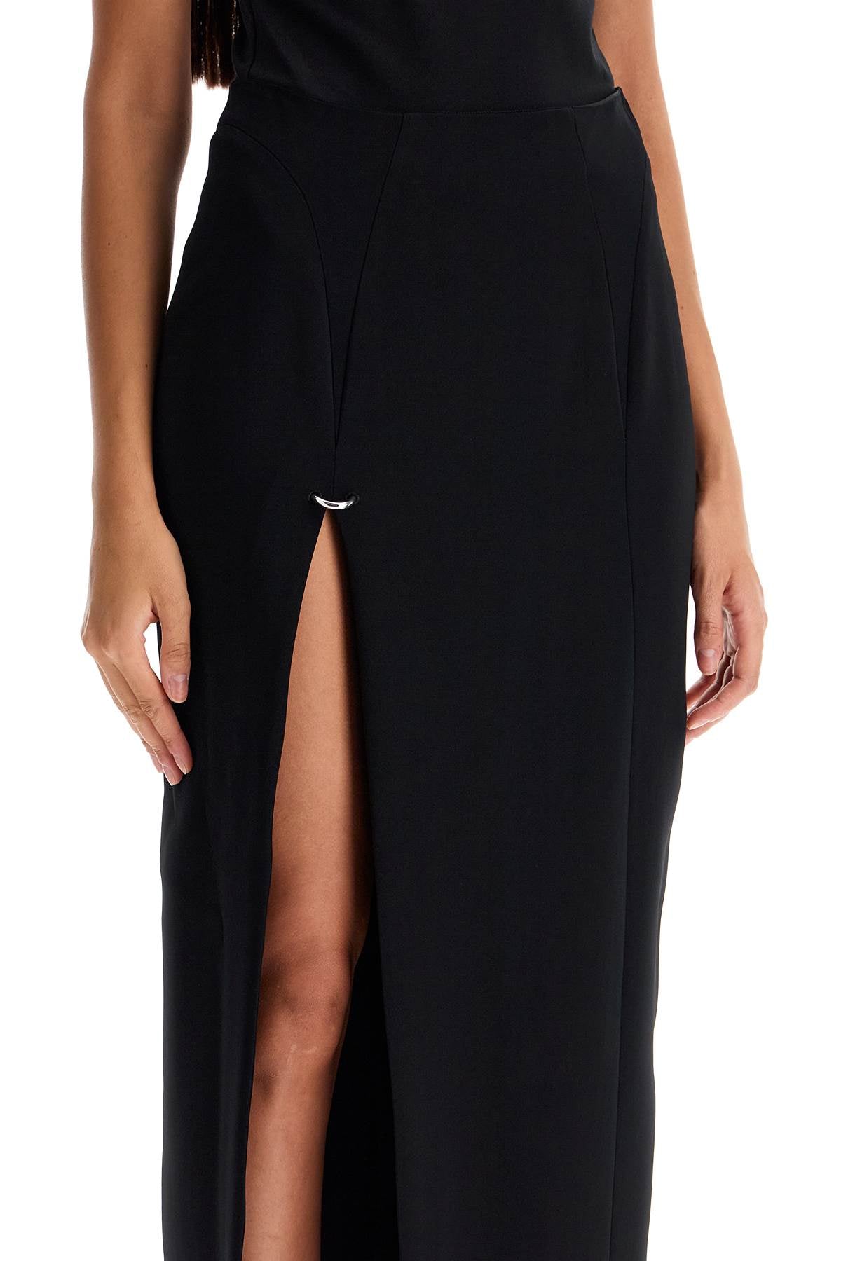 Mugler Long Skirt With Piercing Detail