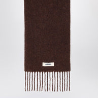 JACQUEMUS Brown Scarf In Alpaca And Mohair