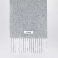 JACQUEMUS Grey Scarf In Alpaca And Mohair