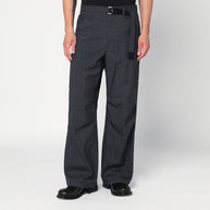 Sacai Gray Cargo Pants With Belt