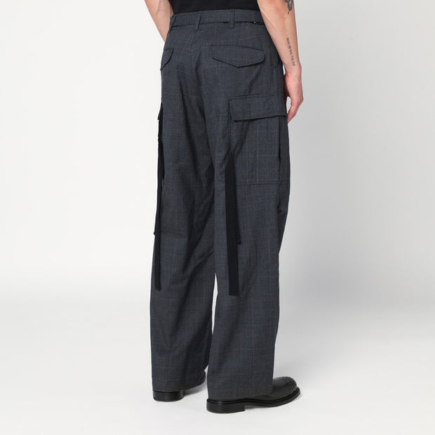 Sacai Gray Cargo Pants With Belt