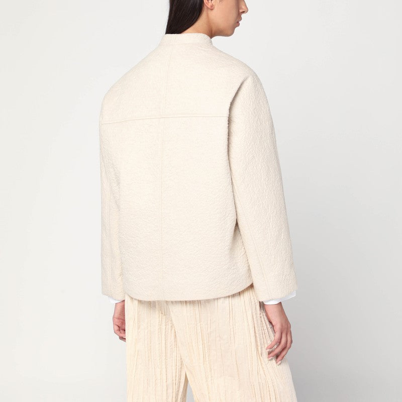 MKDT STUDIO Jacket In Boiled Wool Écru