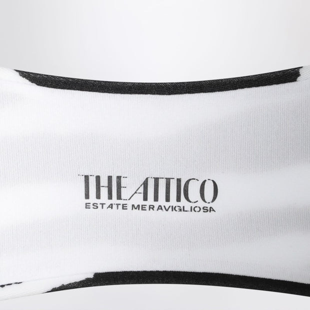 The Attico Two-piece Zebra Bikini In Black/white