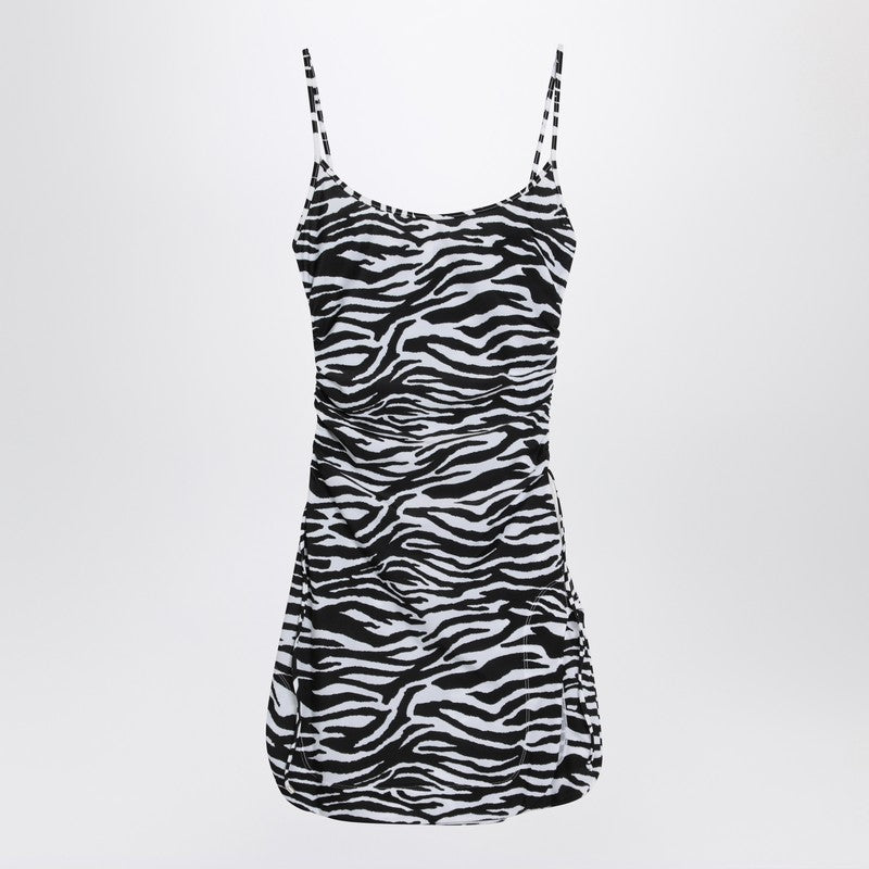 The Attico Zebra Beach Cover-up In Stretch Fabric