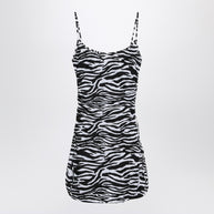 The Attico Zebra Beach Cover-up In Stretch Fabric