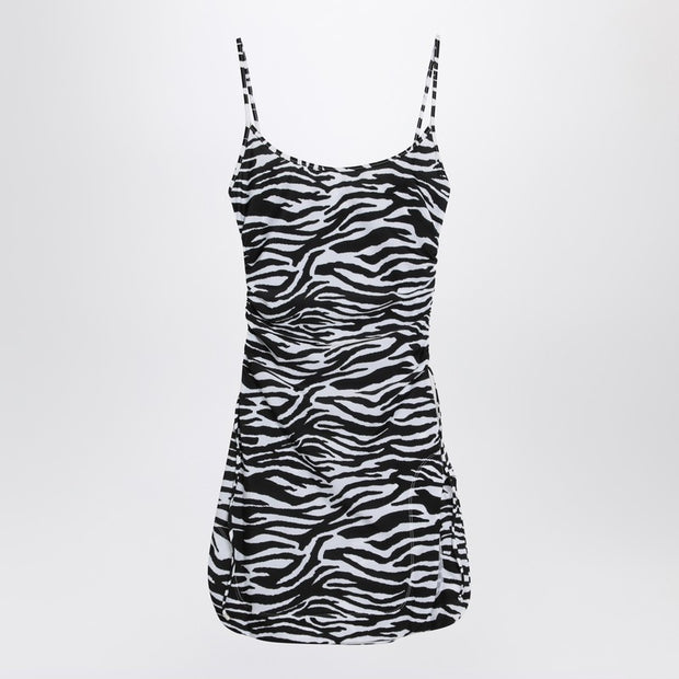 The Attico Zebra Beach Cover-up In Stretch Fabric