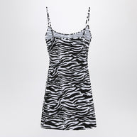 The Attico Zebra Beach Cover-up In Stretch Fabric