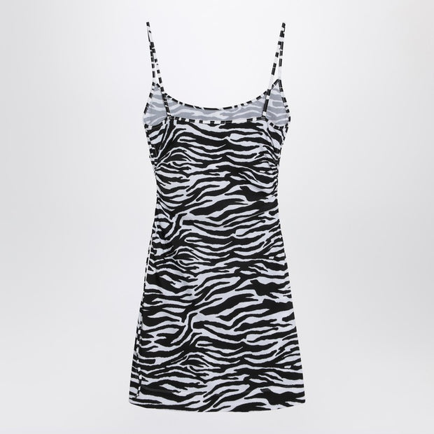 The Attico Zebra Beach Cover-up In Stretch Fabric