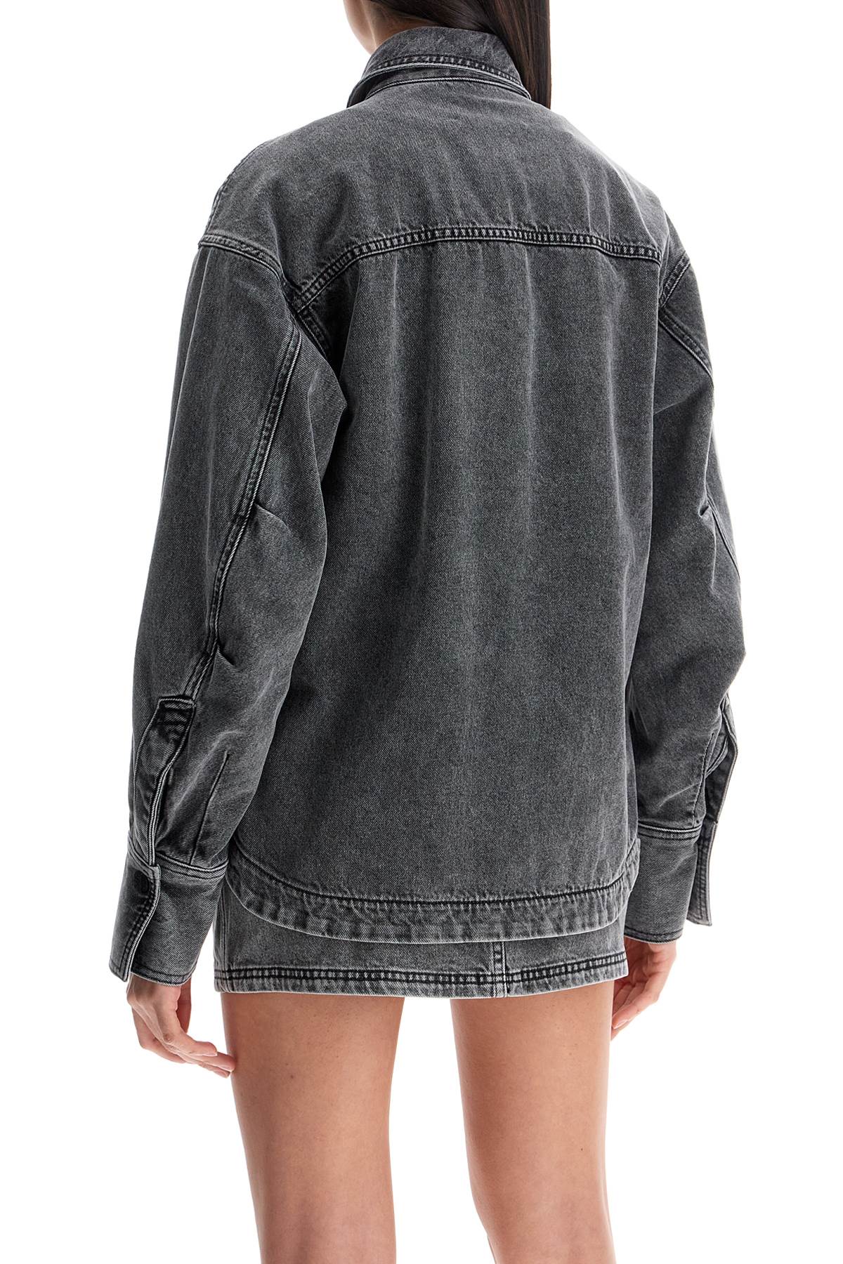 The Attico Oversized Black Denim Shirt