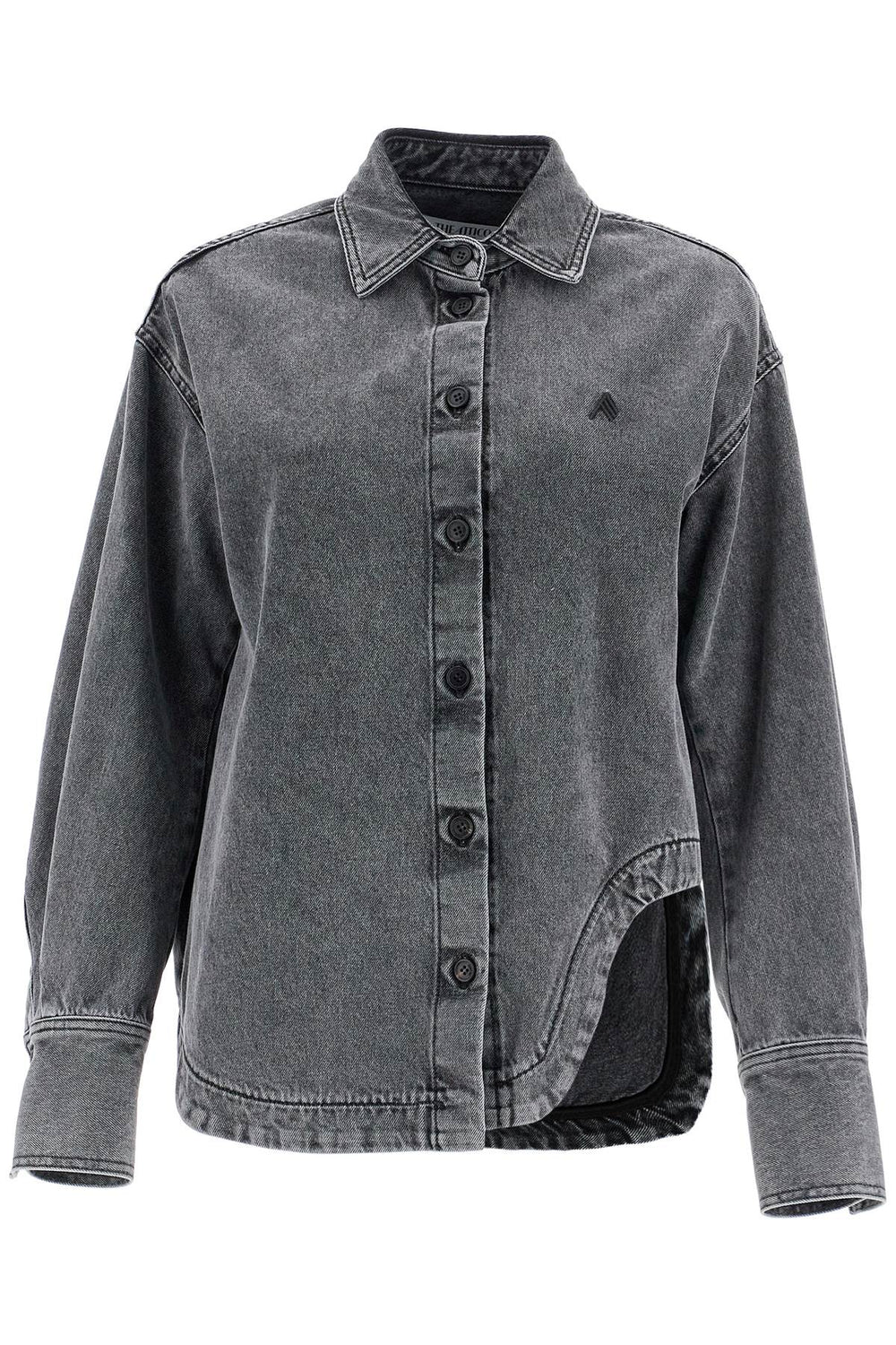 The Attico Oversized Black Denim Shirt