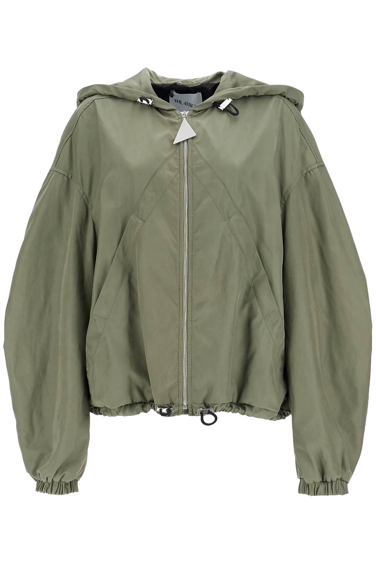 The Attico Bomber Jacket With Adjustable Hood, Military Green