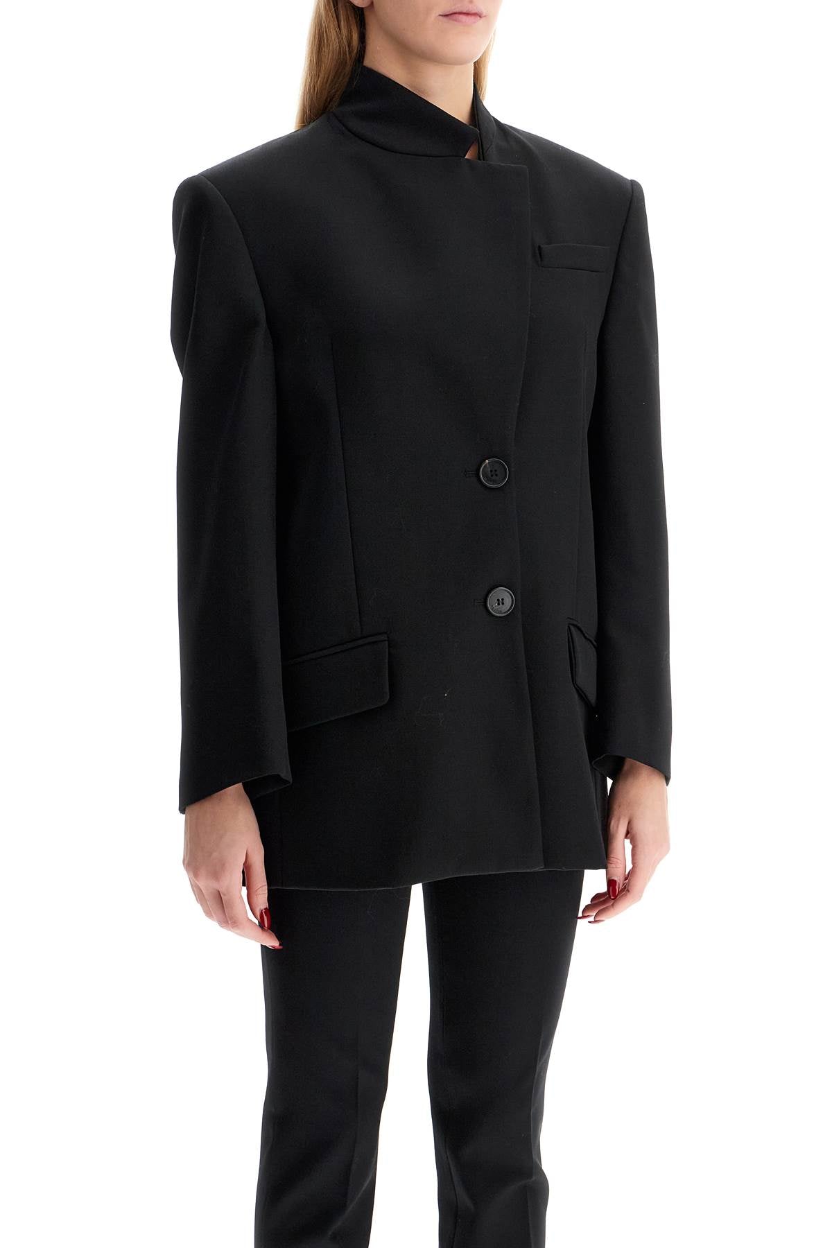 The Attico Asymmetric Wool Blazer